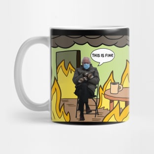 Bernie Sanders This is Fine Meme Mug